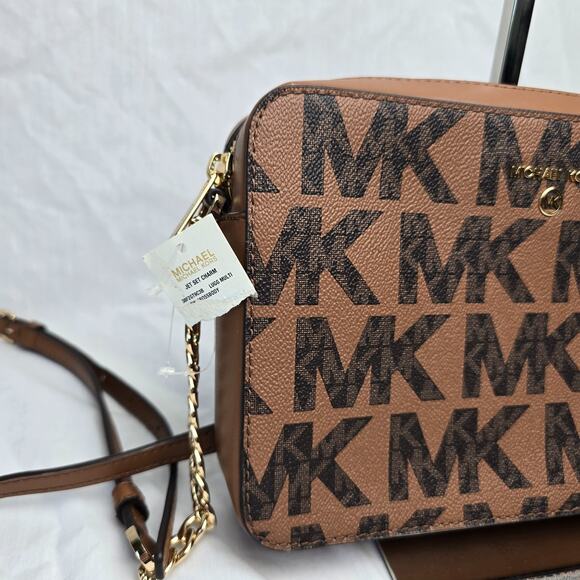 Michael Kors Jet Set Charm EW Crossbody Bag Lugg Multi Brown NWPT - Picture 2 of 16